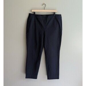 Talbots Chatham Ankle Pants Womens 16P Petite Navy Blue Stretch Crop Slim Solid